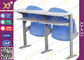 Floor Mounted Iron Leg College Classroom Furniture With Reading Desk Hinge Type supplier